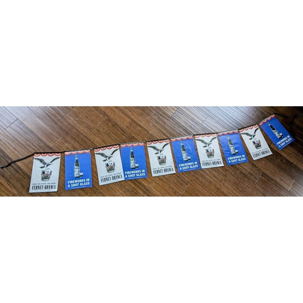 Fernet Branca Hanging String Banner Flags Summer Americana Bar Sign Beer Pennant